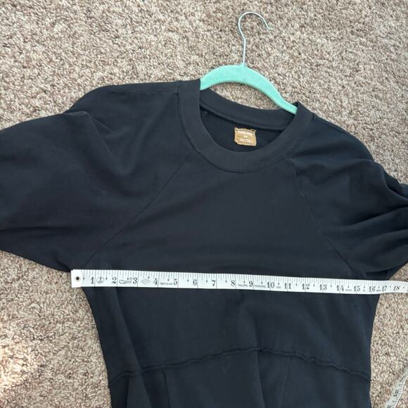 Free-est by Free People Brentwood Maxi Puff Sleeve Sz SP Cotton Basic Minimalist - Picture 11 of 13